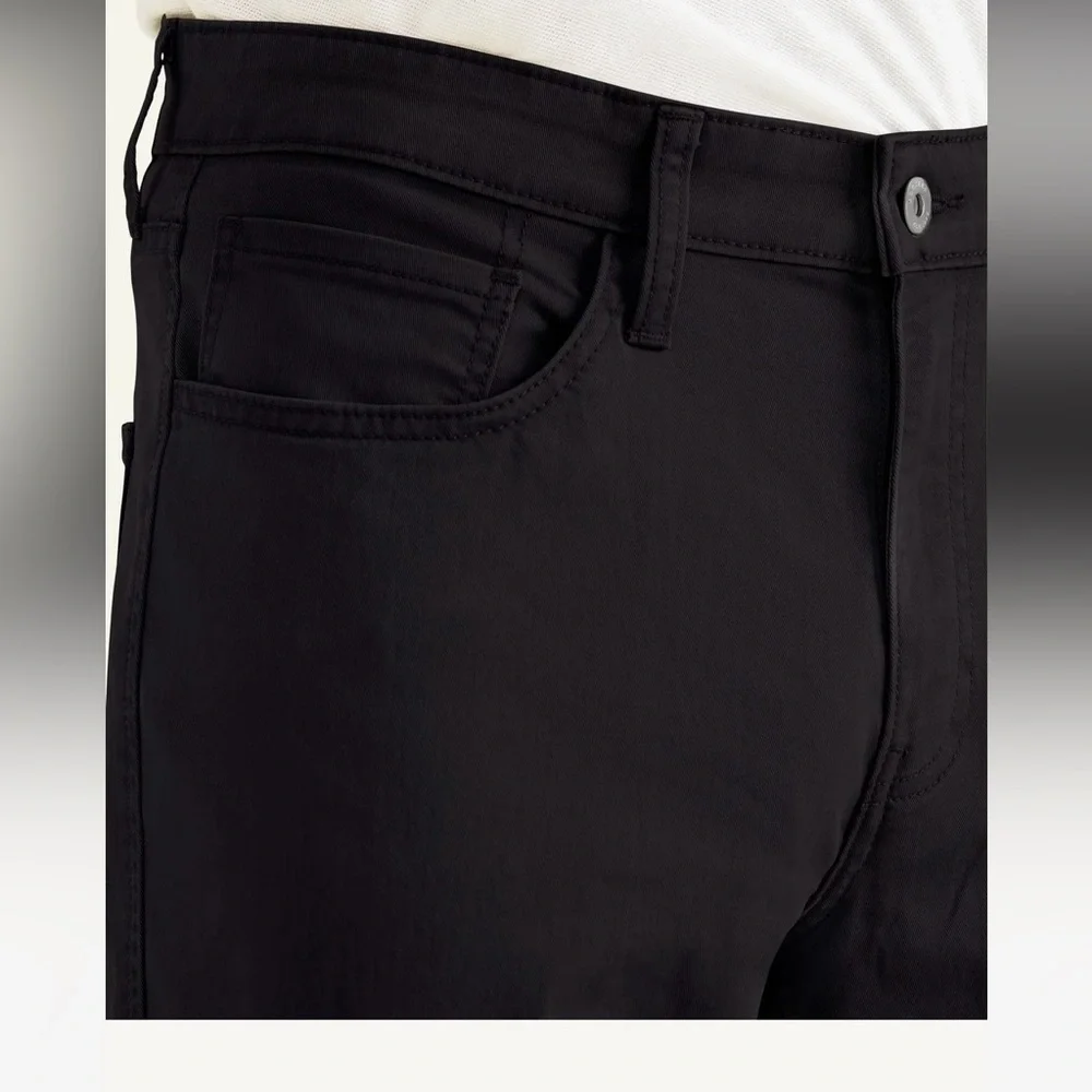 Jean Cut Pants, Straight Fit black size 33